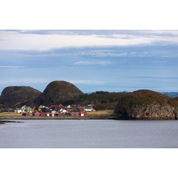 Lais Puzzle - Das Dorf Garten auf der gleichnamigen Insel, an der Mündung des Trondheimsfjords, Ørland, Trøndelag, Norwegen - 2.000 Teile