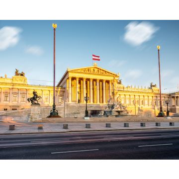 Lais Puzzle - Österreichisches Parlamentsgebäude mit Athena-Statue an der Fassade in Wien bei Sonnenaufgang - 40, 100, 200, 500, 1.000 & 2.000 Teile