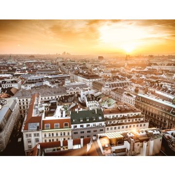 Lais Puzzle - Wiens Skyline bei Sonnenuntergang von der Spitze des Stephansdoms aus gesehen - 40, 100, 200, 500, 1.000 & 2.000 Teile