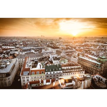Lais Puzzle - Wiens Skyline bei Sonnenuntergang von der Spitze des Stephansdoms aus gesehen - 2.000 Teile
