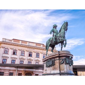 Lais Puzzle - Franz-Joseph-Denkmal und Albertina-Museum in Wien, Österreich, Sonnenuntergang mit blauem Himmel - 40, 100, 200, 500, 1.000 & 2.000 Teile