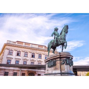 Lais Puzzle - Franz-Joseph-Denkmal und Albertina-Museum in Wien, Österreich, Sonnenuntergang mit blauem Himmel - 1.000 Teile