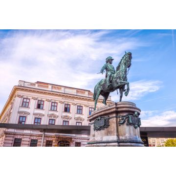 Lais Puzzle - Franz-Joseph-Denkmal und Albertina-Museum in Wien, Österreich, Sonnenuntergang mit blauem Himmel - 2.000 Teile