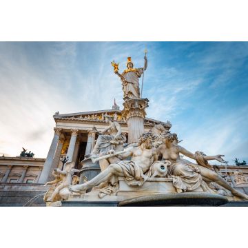 Lais Puzzle - Skulptur vor dem Parlamentsgebäude in Wien, Österreich - 2.000 Teile