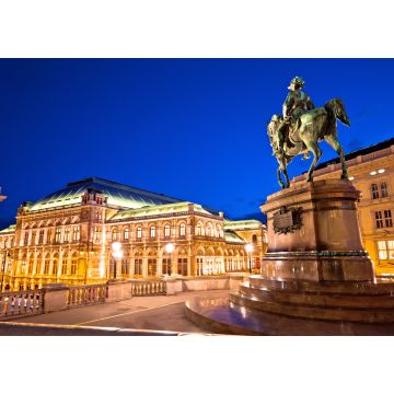 Lais Puzzle - Wiener Staatsoper Platz und Architektur Abendansicht - 1.000 Teile