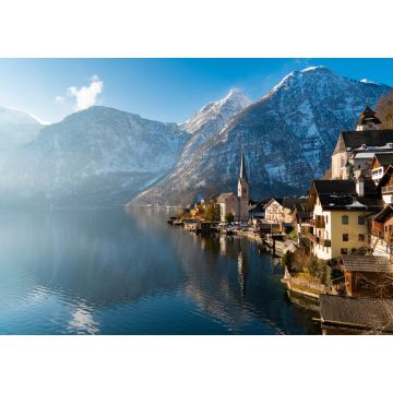 Lais Puzzle - Hallstätter See, Österreich. Das Dorf Hallstatt in den Bergen der Alpen. UNESCO-Weltkulturerbe - 1.000 Teile