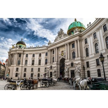 Lais Puzzle - Präsidentenresidenz, Wiener Hofburg, mit Fiakerpferden und Kutschen in der Wiener Innenstadt in Österreich - 2.000 Teile
