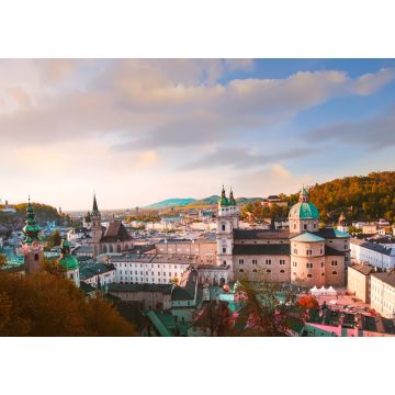Lais Puzzle - Schöner Sonnenuntergang Himmel Szene in Herbst Bäume Hintergrund in Salzburg Österreich - 1.000 Teile