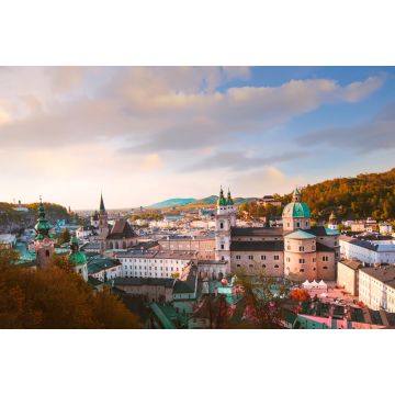 Lais Puzzle - Schöner Sonnenuntergang Himmel Szene in Herbst Bäume Hintergrund in Salzburg Österreich - 2.000 Teile