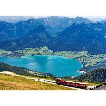 Lais Puzzle - Schafbergbergbahn über Wolfgangsee und Sankt Wolfgang im Salzkammergut, Alpen, Österreich - 1.000 Teile