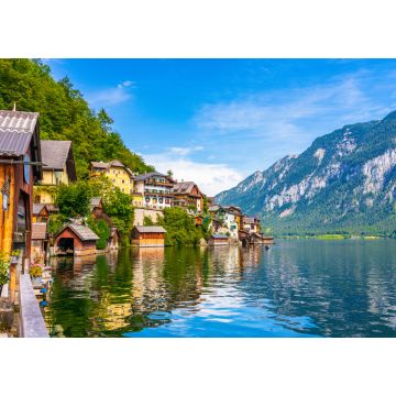 Lais Puzzle - Blick auf das berühmte Bergdorf Hallstatt in den österreichischen Alpen bei schönem Licht im Sommer, Salzkammergut, Hallstatt, Österreich - 1.000 Teile