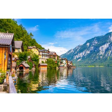 Lais Puzzle - Blick auf das berühmte Bergdorf Hallstatt in den österreichischen Alpen bei schönem Licht im Sommer, Salzkammergut, Hallstatt, Österreich - 2.000 Teile