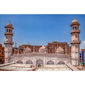 Lais Puzzle - Alte Moschee in Peshawar, Die Mahabat-Khan-Moschee, manchmal auch Mohabbat-Khan-Moschee genannt, ist eine Moschee aus dem 17. Jahrhundert in Peshawar, Pakistan - 2.000 Teile