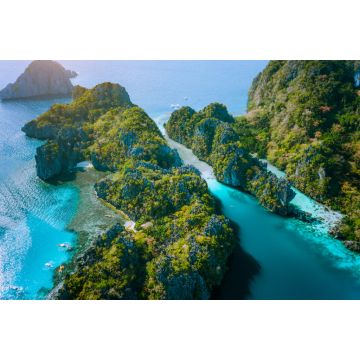 Lais Puzzle - Luftaufnahme der großen Lagune und der majestätischen Felsen aus der Drohne. Entdecken Sie El Nido, Palawan Philippinen. atemberaubende Attraktion, Tour Reise, Inselhüpfen - 2.000 Teile