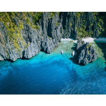 Lais Puzzle - El Nido, Palawan, Philippinen. Luftaufnahme von Banca-Booten umgeben von Karstlandschaft Felsen am Secret Lagoon Strand - 40, 100, 200, 500, 1.000 & 2.000 Teile