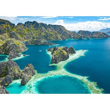 Lais Puzzle - Luftaufnahme der wunderschönen Lagunen und Kalksteinfelsen von Coron, Palawan, Philippinen - 1.000 Teile