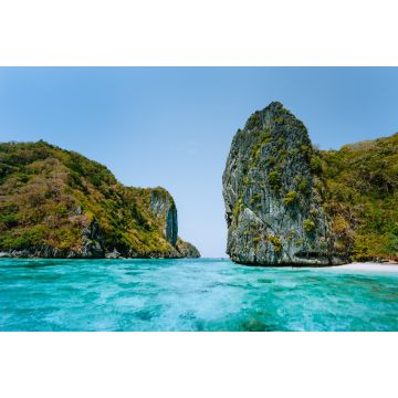 Lais Puzzle - El Nido, Palawan, Philippinen. Luftaufnahme der hoch aufragenden Klippen vor einer tropischen Insel mit weißem Sandstrand - 2.000 Teile