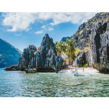 Lais Puzzle - El Nido Palawan Philippinen Asien. Banca-Boot an einem kleinen Strand in der Nähe des Matinloc-Schreins - 40, 100, 200, 500, 1.000 & 2.000 Teile