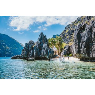 Lais Puzzle - El Nido Palawan Philippinen Asien. Banca-Boot an einem kleinen Strand in der Nähe des Matinloc-Schreins - 2.000 Teile