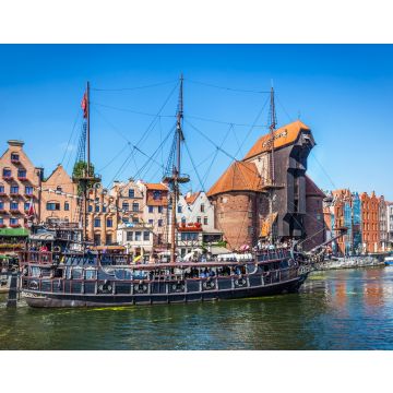 Lais Puzzle - Danziger Altstadt und berühmter Kran, polnisches Zuraw. Der Fluss Motlawa in Polen - 40, 100, 200, 500, 1.000 & 2.000 Teile