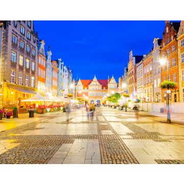 Lais Puzzle - Nächtlicher Blick auf den beleuchteten Marktplatz in der Altstadt von Danzig, Polen - 40, 100, 200, 500, 1.000 & 2.000 Teile
