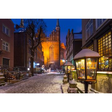 Lais Puzzle - Mariacka Straße in Gdansk bei verschneitem Winter, Polen - 2.000 Teile