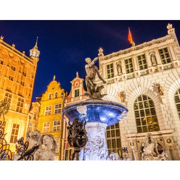 Lais Puzzle - Wunderschön beleuchtete Altstadt von Danzig mit Neptunstatue - 40, 100, 200, 500, 1.000 & 2.000 Teile