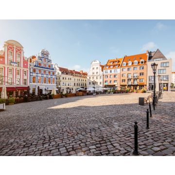Lais Puzzle - Blick auf den Marktplatz mit schönen bunten Gebäuden im Morgenlicht in Szczecin, Polen - 40, 100, 200, 500, 1.000 & 2.000 Teile
