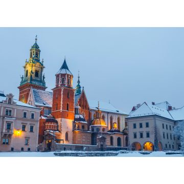 Lais Puzzle - Schloss Wawel in Krakau in der Dämmerung. Krakau ist eines der berühmtesten Wahrzeichen Polens - 1.000 Teile