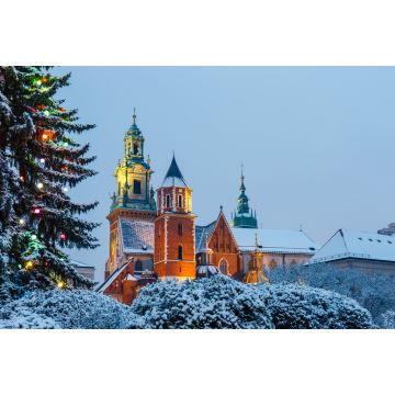 Lais Puzzle - Das Wawel-Schloss in Krakau in der Dämmerung. Krakau ist eines der berühmtesten Wahrzeichen Polens - 2.000 Teile
