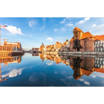 Lais Puzzle - Die Danziger Altstadt und der berühmte Kranich bei einem fantastischen Sonnenaufgang. Danzig (Gdansk). Polen - 2.000 Teile
