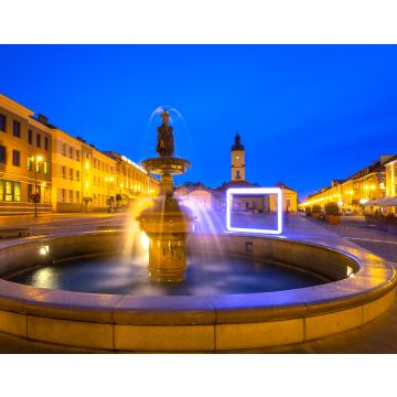 Lais Puzzle - Springbrunnen auf dem Hauptplatz von Bialystok bei Nacht, Polen - 40, 100, 200, 500, 1.000 & 2.000 Teile