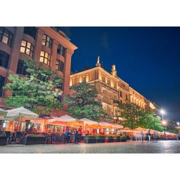 Lais Puzzle - Cafés und Restaurants bei Nacht in Krakau, Polen - 1.000 Teile