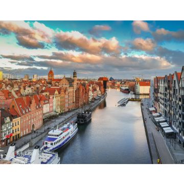 Lais Puzzle - Luftaufnahme der Altstadt von Danzig über dem Fluss Motlawa bei Sonnenaufgang, Polen - 40, 100, 200, 500, 1.000 & 2.000 Teile