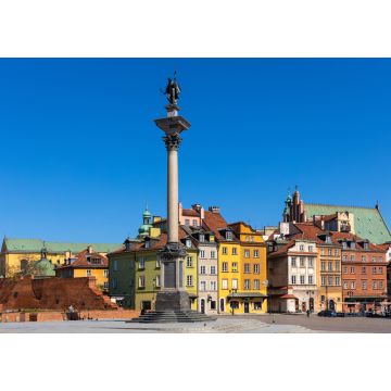 Lais Puzzle - Panoramablick auf den Platz des Königlichen Schlosses - Plac Zamkowy - in der Starowka-Altstadt mit der Sigismund III. Waza-Säule und historischen Mietshäusern in Warschau - 1.000 Teile