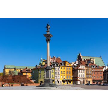 Lais Puzzle - Panoramablick auf den Platz des Königlichen Schlosses - Plac Zamkowy - in der Starowka-Altstadt mit der Sigismund III. Waza-Säule und historischen Mietshäusern in Warschau - 2.000 Teile