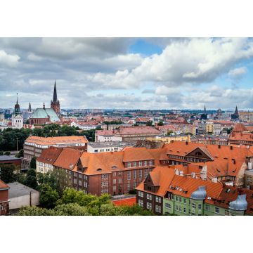 Lais Puzzle - Luftaufnahme der Skyline von Stettin mit der Kathedrale St. Jakobus der Apostel und den alten orangefarbenen Backsteingebäuden der Altstadt, Polen - 1.000 Teile