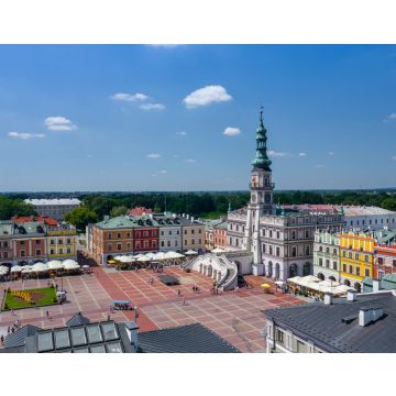 Lais Puzzle - Zamosc, Polen. Luftaufnahme der Altstadt und des Hauptplatzes der Stadt mit dem Rathaus. Ansicht der Altstadt aus der Vogelperspektive. UNESCO-Welterbestätten in Polen - 40, 100, 200, 500, 1.000 & 2.000 Teile
