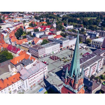 Lais Puzzle - Raciborz. Polen. Luftaufnahme des Hauptplatzes und des Stadtzentrums von Raciborz, Oberschlesien. Polen - 40, 100, 200, 500, 1.000 & 2.000 Teile