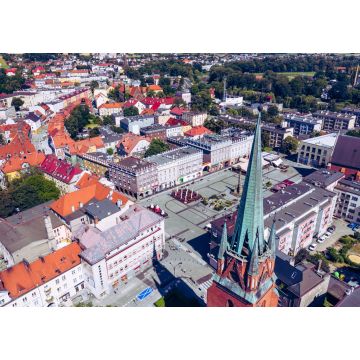 Lais Puzzle - Raciborz. Polen. Luftaufnahme des Hauptplatzes und des Stadtzentrums von Raciborz, Oberschlesien. Polen - 1.000 Teile