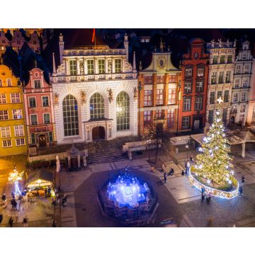 Lais Puzzle - Weihnachtsbaum und Weihnachtsschmuck in der Altstadt von Danzig in der Abenddämmerung, Polen - 40, 100, 200, 500, 1.000 & 2.000 Teile