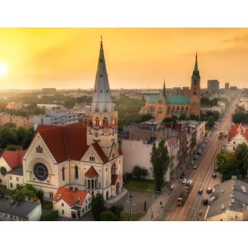 Lais Puzzle - Luftaufnahme der Stadt Lodz in Polen bei Sonnenuntergang - 40, 100, 200, 500, 1.000 & 2.000 Teile