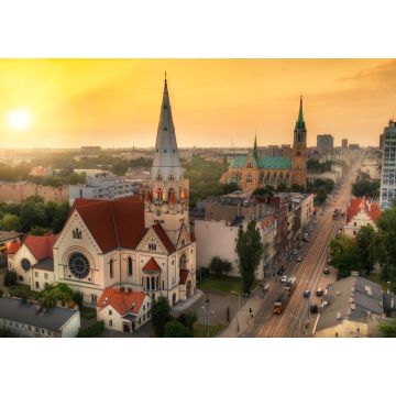 Lais Puzzle - Luftaufnahme der Stadt Lodz in Polen bei Sonnenuntergang - 1.000 Teile