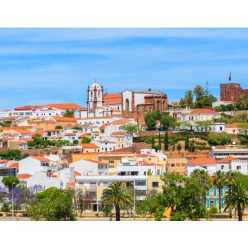 Lais Puzzle - Blick auf die Gebäude der Stadt Silves mit der berühmten Burg und der Kathedrale, Algarve-Region, Portugal - 40, 100, 200, 500, 1.000 & 2.000 Teile