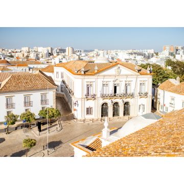 Lais Puzzle - Stadtansicht von oben auf die Altstadt mit schönen Dächern in Faro im Süden Portugals - 1.000 Teile