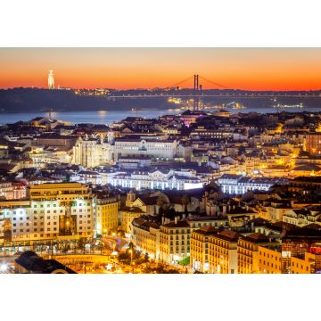 Lais Puzzle - schönes Stadtbild, Lissabon, die Hauptstadt Portugals bei Sonnenuntergang. Ein beliebtes Ziel für Reisen durch Europa, eine der schönsten Städte der Welt - 1.000 Teile