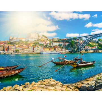 Lais Puzzle - Brücke Dom Luis I. und traditionelle Boote auf dem Fluss Rio Douro in Porto, Portugal - 40, 100, 200, 500, 1.000 & 2.000 Teile