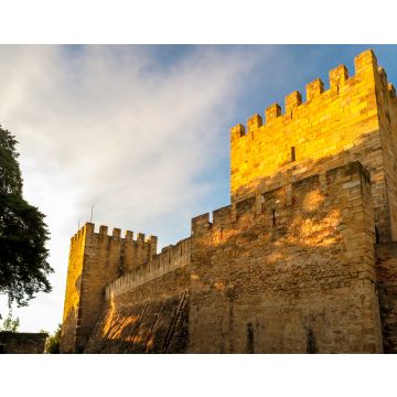 Lais Puzzle - Schloss São Jorge im Sonnenuntergang, blauer Himmel mit Wolken, Lissabon, Portugal - 40, 100, 200, 500, 1.000 & 2.000 Teile