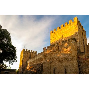 Lais Puzzle - Schloss São Jorge im Sonnenuntergang, blauer Himmel mit Wolken, Lissabon, Portugal - 2.000 Teile
