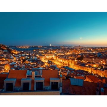 Lais Puzzle - Lissabon beleuchtete Stadt bei Sonnenuntergang blaue Stunde - 40, 100, 200, 500, 1.000 & 2.000 Teile